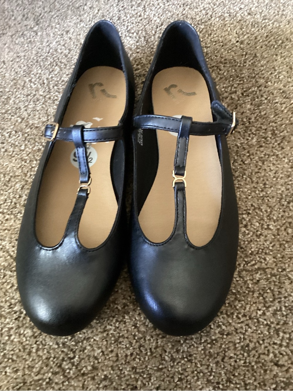 Report Black T-Strap Ballet Flats